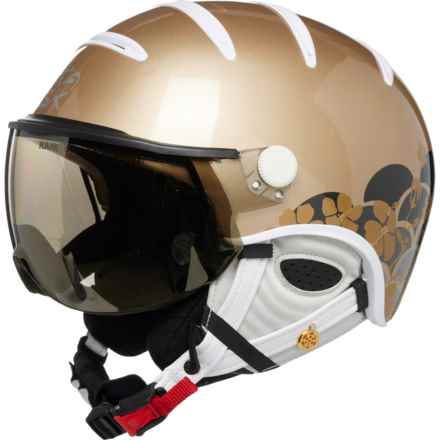 Kask Lifestyle Japanese Flower Ski Helmet with Visor (For Women) in Gold