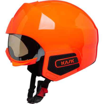 Kask Stealth Ski Helmet with Mirror Visor in Orange Fluo Shine