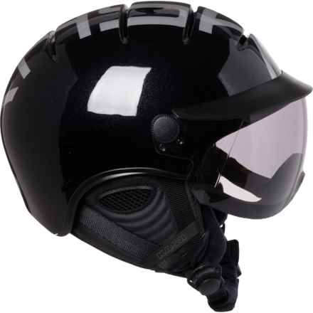 Kask Style Ski Helmet with Visor (For Men and Women) in Black/Silver