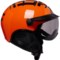 Kask Style Ski Helmet with Visor in Orange/Black