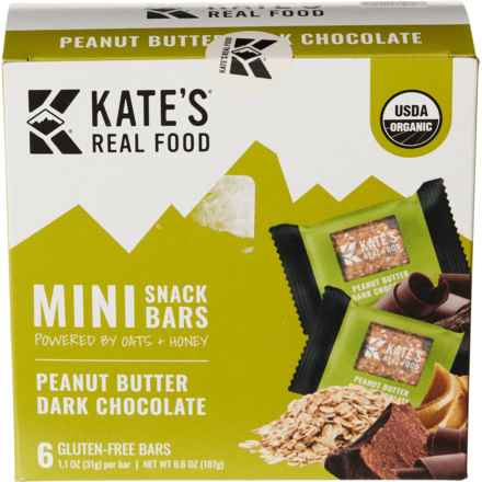 Kate's Real Food Peanut Butter Dark Chocolate Multipack Mini Snack Bars - 6-Pack in Multi