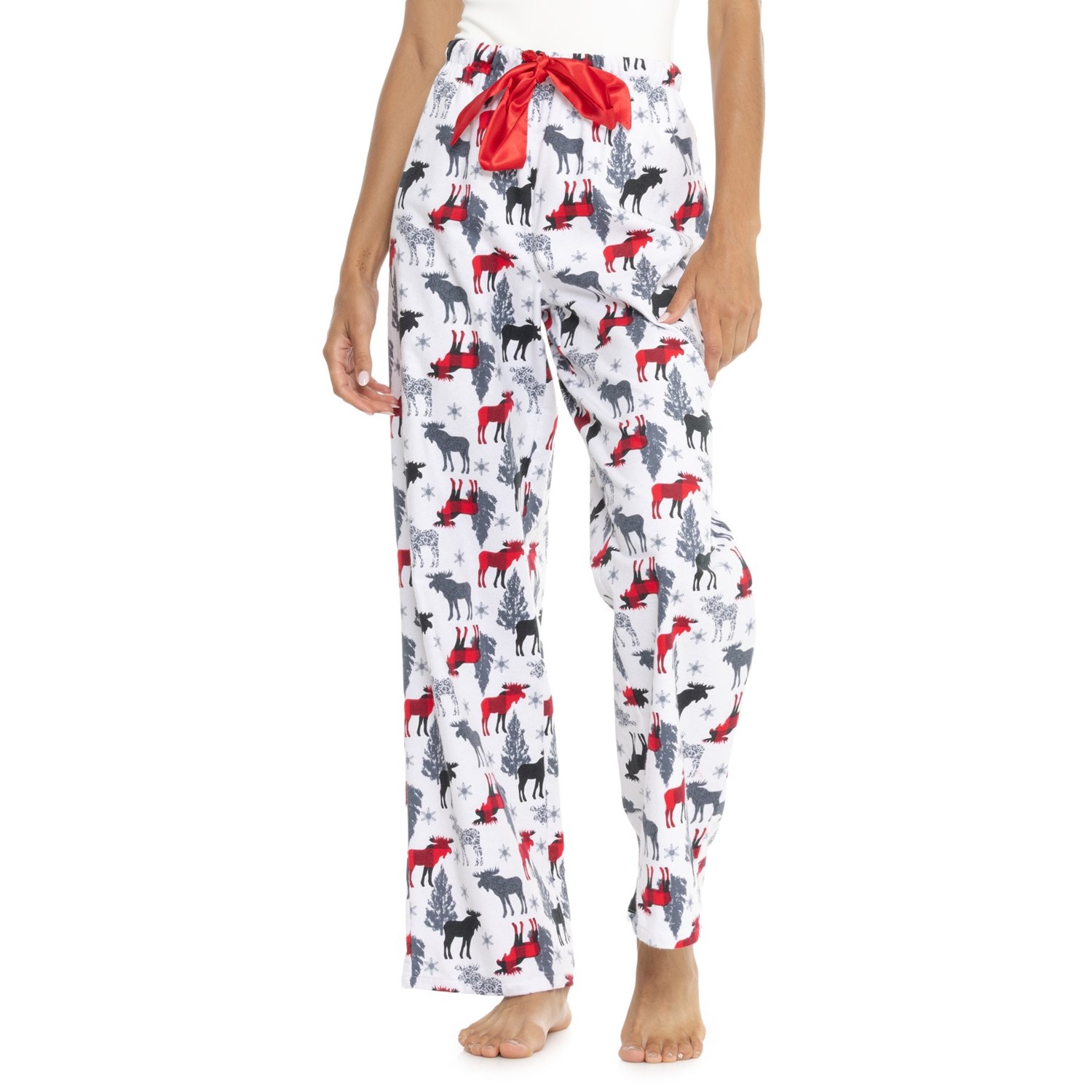 KayAnna Moose Printed Flannel Pajama Pants - Save 66%