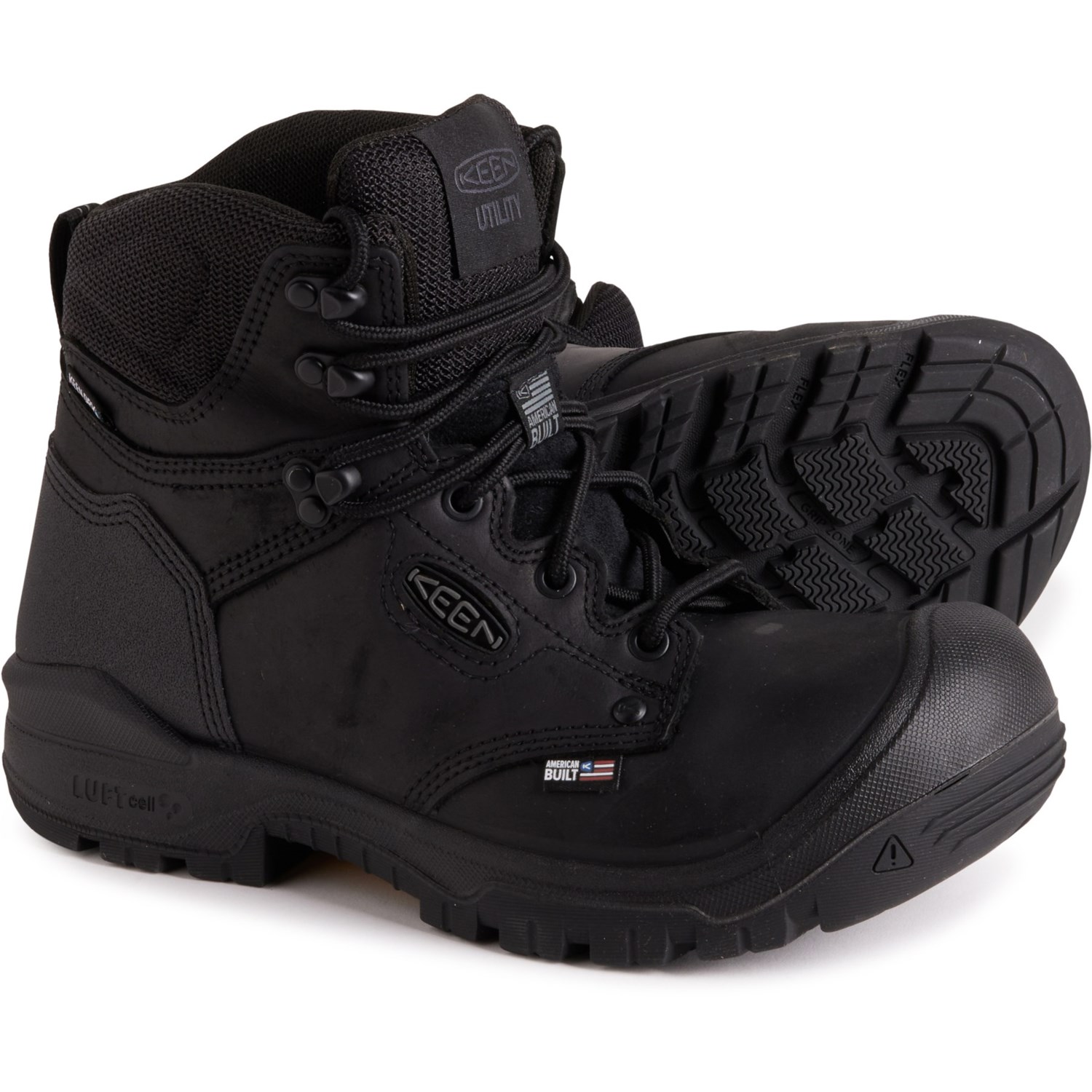 Rae: Women's Black Slip-Resistant Soft Toe Work Shoes