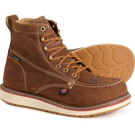 Keen 6” Liberty Boots - Composite Safety Toe, Leather, 2nds (For Men) in Chestnut/Gum