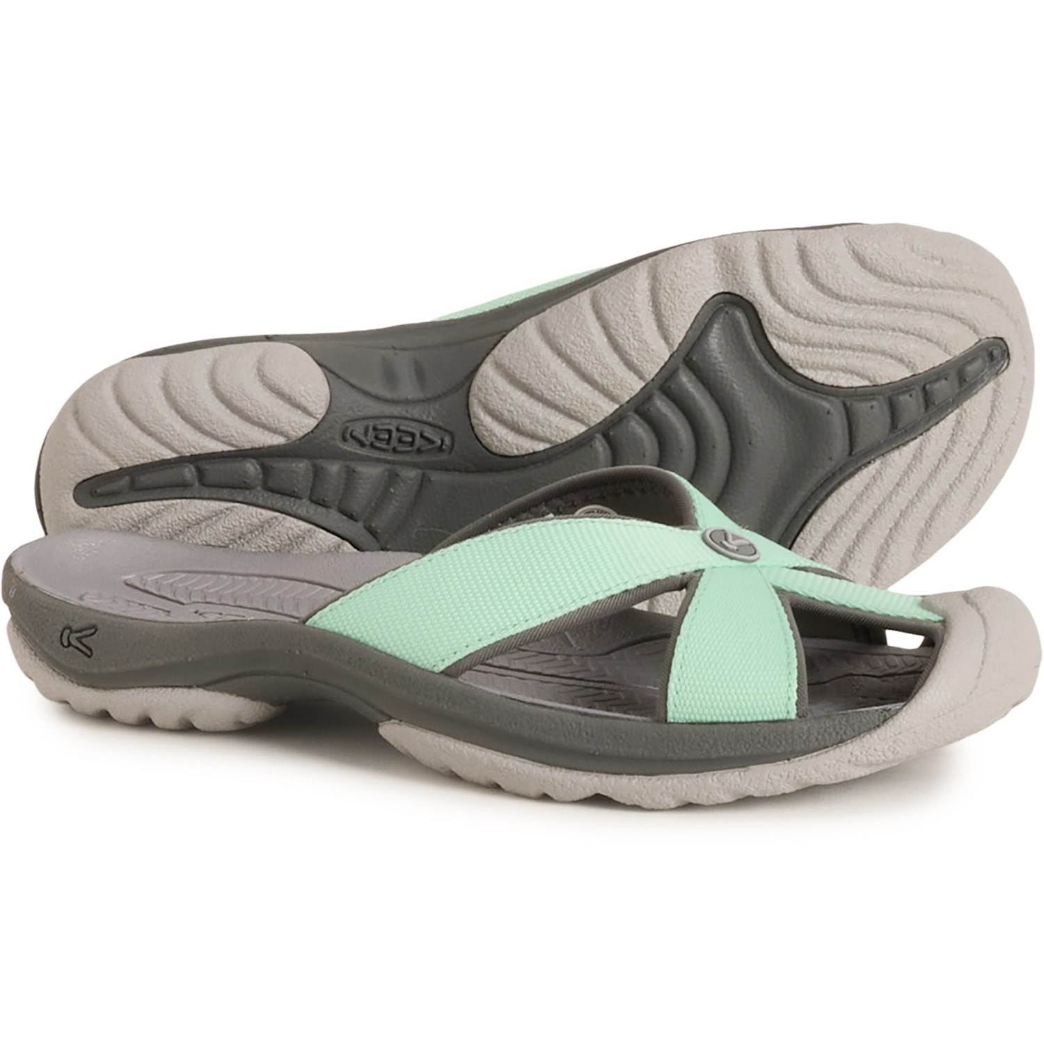 (取寄) キーン レディース バリ TG KEEN women KEEN Bali TG Alloy/Steel Grey Keen Bali TG Slide Sandals (For Women) - Save 50%