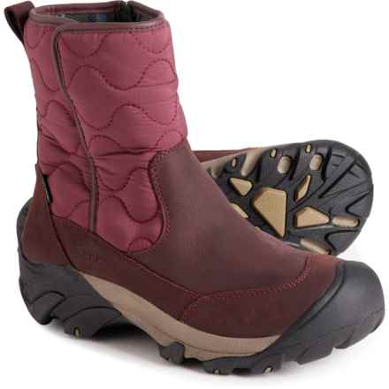 Keen Betty Pull-On Boots - Waterproof, Insulated (For Women) in Burgundy/Black