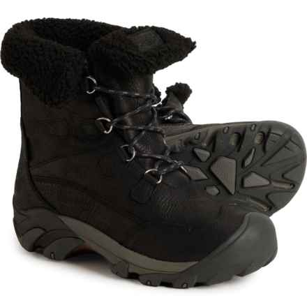 Keen Betty Short Boots - Waterproof, Insulated, Leather (For Women) in Black/Black