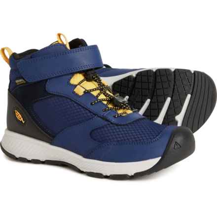 Keen Big Boys Skua Mid Hiking Boots - Waterproof in Naval Academy/Yolk Yellow