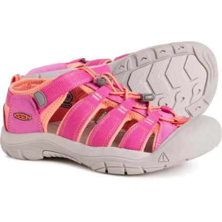 Keen Big Girls Newport H2 Sport Sandals in Very Berry/Fusion Coral