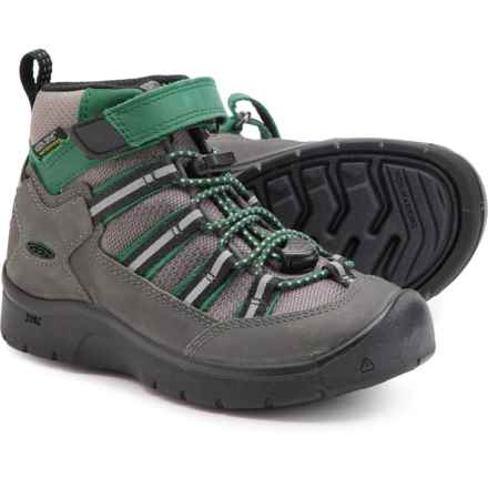 Keen Boys Hikeport 2 Sport Mid Hiking Boots - Waterproof, Leather in Magnet/Greener Pastures