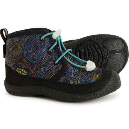 Keen Boys Howser II Chukka Boots - Waterproof, Insulated in Black/Reef Waters