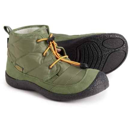 Keen Boys Howser II Chukka Boots - Waterproof, Insulated in Capulet Olive/Russet Orange