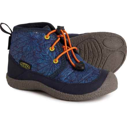 Keen Boys Howser II Chukka Boots - Waterproof, Insulated in Deep Lagoon/Evening Primrose