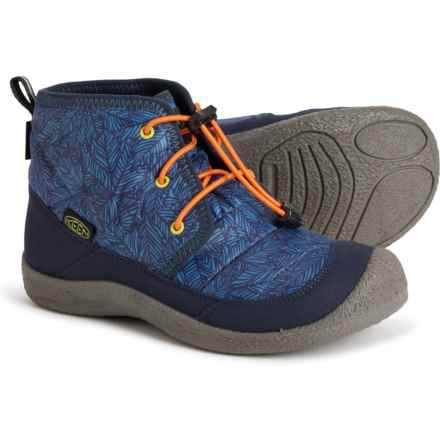 Keen Boys Howser II Chukka Boots - Waterproof, Insulated in Deep Lagoon/Evening Primrose