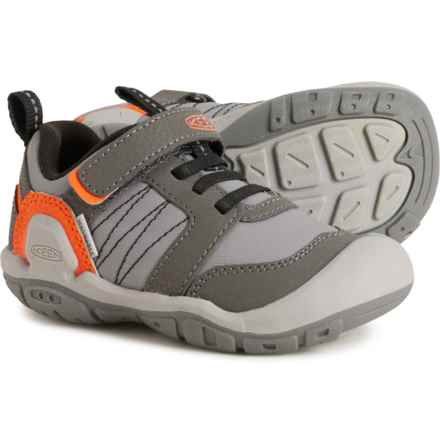 Keen Boys Knotch Peak Sneakers in Magnet/Safety Orange