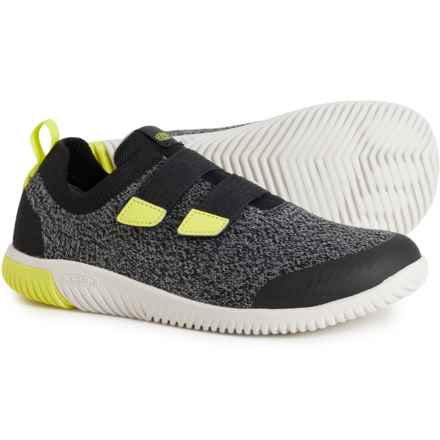 Keen Boys KNX Knit Lace Sneakers in Black/Evening Primrose