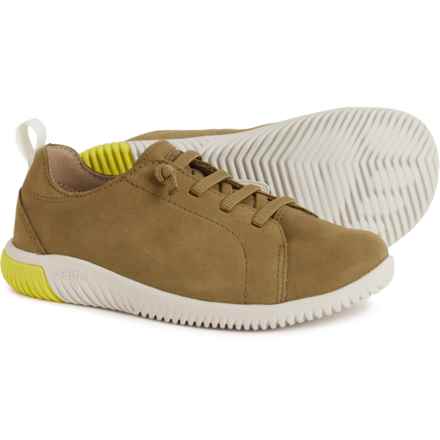 Keen Boys KNX Lace Sneakers - Leather in Martini Olive/Evening Primrose