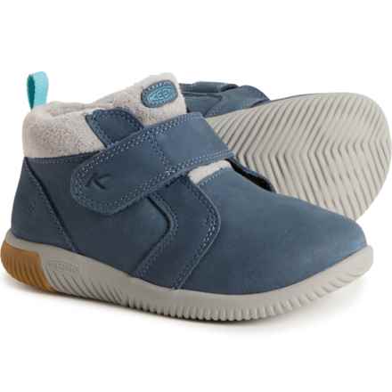 Keen Boys KNX Middie Boots - Leather in Vintage Indigo/Alloy