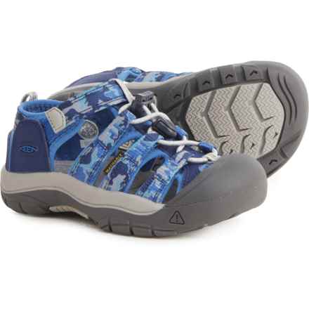 Keen Boys Newport H2 Sandals in Camo/Bright Cobalt