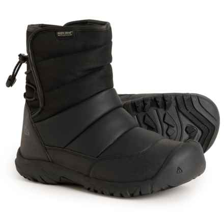 Keen Boys Puffrider Winter Boots - Waterproof, Insulated in Black/Steel Grey
