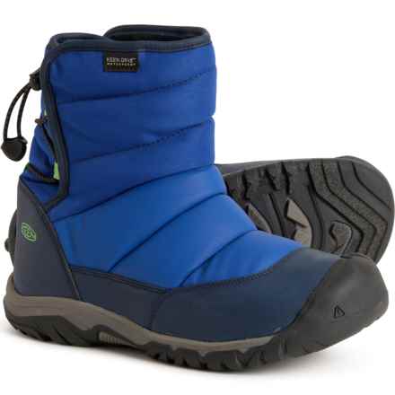 Keen Boys Puffrider Winter Boots - Waterproof, Insulated in Naval Academy/Surf