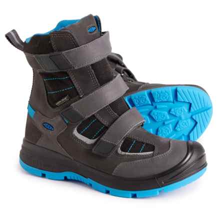 Keen Boys Redwood Winter Boots - Waterproof, Insulated, Leather in Raven/Magnet