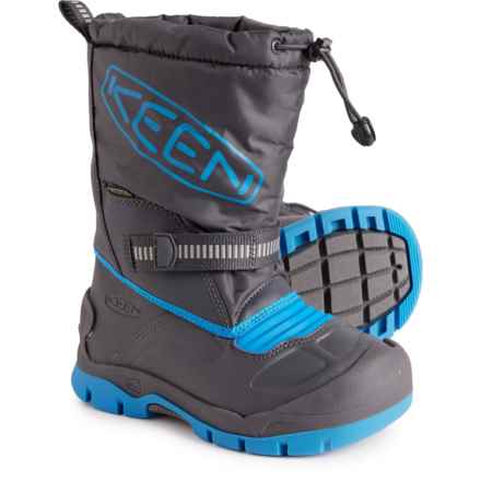 Keen Boys Snow Troll Pac Boots - Waterproof, Insulated in Magnet/Blue Aster