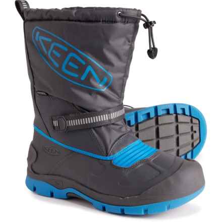 Keen Boys Snow Troll Pac Boots - Waterproof, Insulated in Magnet/Blue Aster