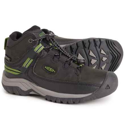 Keen Boys Targhee Mid Hiking Boots - Waterproof, Leather in Black/Campsite