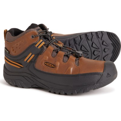 Keen Boys Targhee Mid Hiking Boots Waterproof Leather Save 36