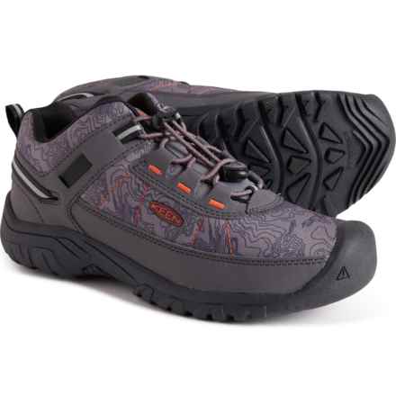 Keen Boys Targhee Sport Hiking Shoes in Magnet/Scarlet Ibis
