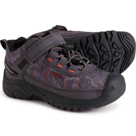 Keen Boys Targhee Sport Shoes in Magnet/Scarlet Ibis