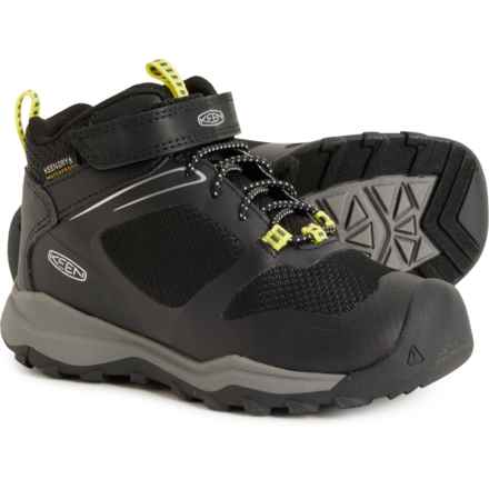 Keen Boys Wanduro Mid Hiking Shoes - Waterproof in Black/Silver