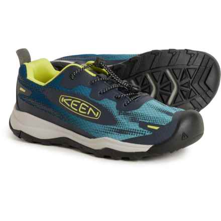 Keen Boys Wanduro Speed Hiking Shoes in Legion Blue/Evening Primrose