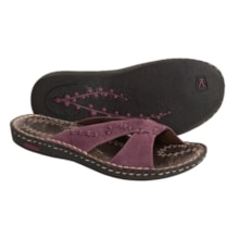 Keen Bree Nubuck Leather Sandals - Cross Slides (For Women) in Amaranth - Closeouts