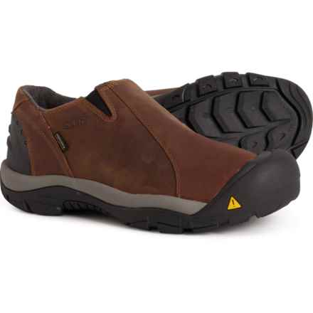 Keen Brixen Low Shoes - Waterproof, Insulated, Leather (For Men) in Slate Black/Madder Brown