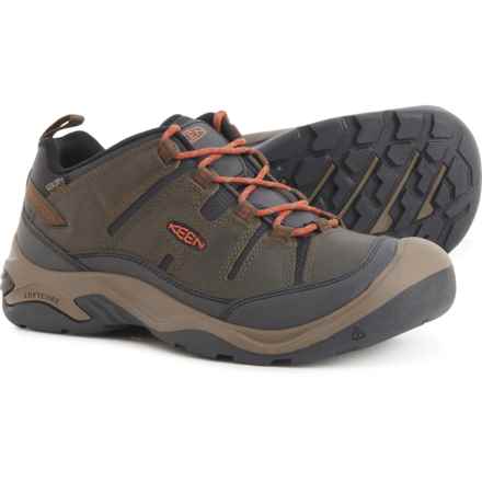 Keen Circadia Hiking Shoes - Waterproof, Leather (For Men) in Black Olive/Potters Clay