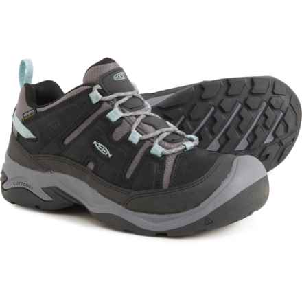 Keen Circadia Hiking Shoes - Waterproof, Leather (For Women) in Black/Cloud Blue