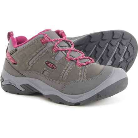 Keen Circadia Hiking Shoes - Waterproof, Leather (For Women) in Steel Grey/Boysenberry