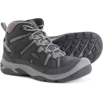 Keen Circadia Mid Hiking Boots - Waterproof, Leather (For Men) in Black/Steel Grey