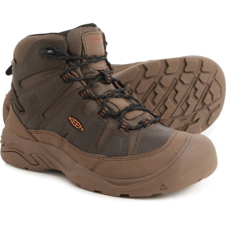 Keen Circadia Mid Hiking Boots - Waterproof, Leather (For Men) in Canteen/Curry