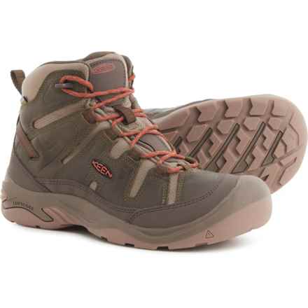 Keen Circadia Mid Hiking Boots - Waterproof, Leather (For Men) in Dark Olive/Potters Clay