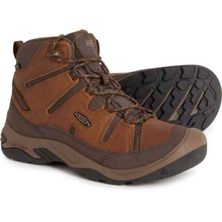 Keen Circadia Mid Hiking Boots - Waterproof, Leather, Wide (For Men) in Bison/Brindle