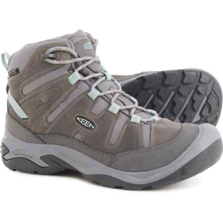Keen Circadia Mid Hiking Boots - Waterproof, Leather, Wide Width (For Women) in Steel Grey/Cloud Blue