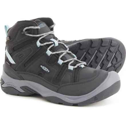 Keen Circadia Polar Mid Hiking Boots - Waterproof, Insulated (For Women) in Black/Cloud Blue
