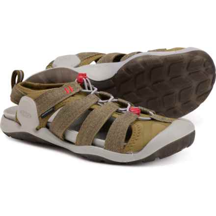 Keen CNX II Sport Sandals - Waterproof (For Men) in Olive Drab/Red Carpet
