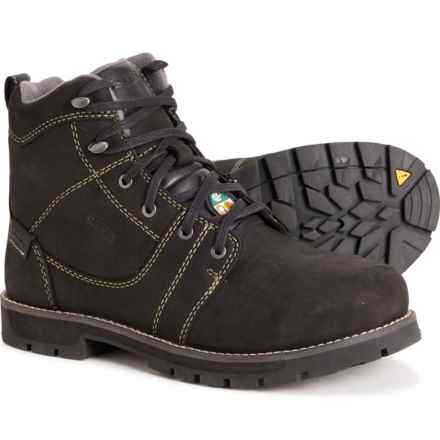 Keen CSA Seattle 6” Work Boots - Waterproof, Aluminum Safety Toe (For Women) in Black/Steel Grey