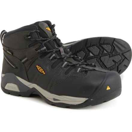 Keen Detroit XT Mid Work Boots - Steel Safety Toe, Waterproof, Leather (For Men) in Magnet/Paloma