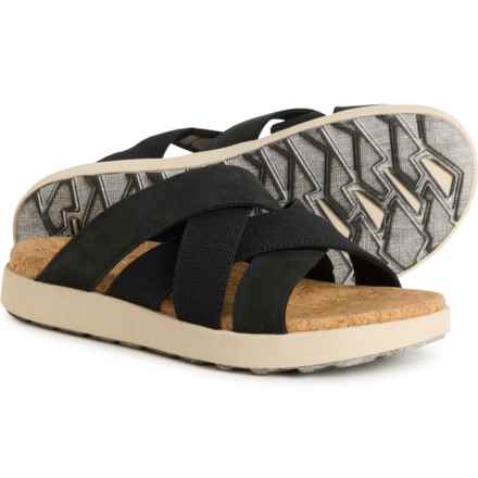 Keen Elle Mixed Slide Sandals (For Women) in Black/Birch