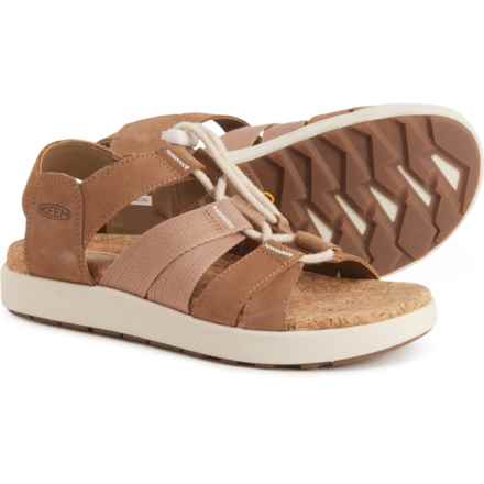 Keen Elle Mixed Strap Sandals (For Women) in Toasted Coconut/Birch